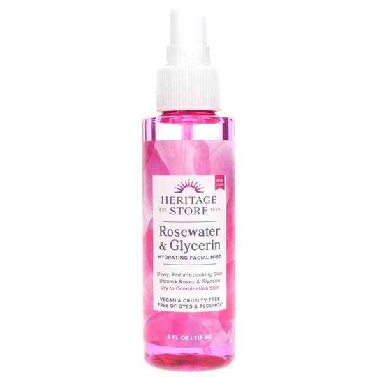 Rosewater & Glycerin Hydrating Facial Mist Spray, HRS